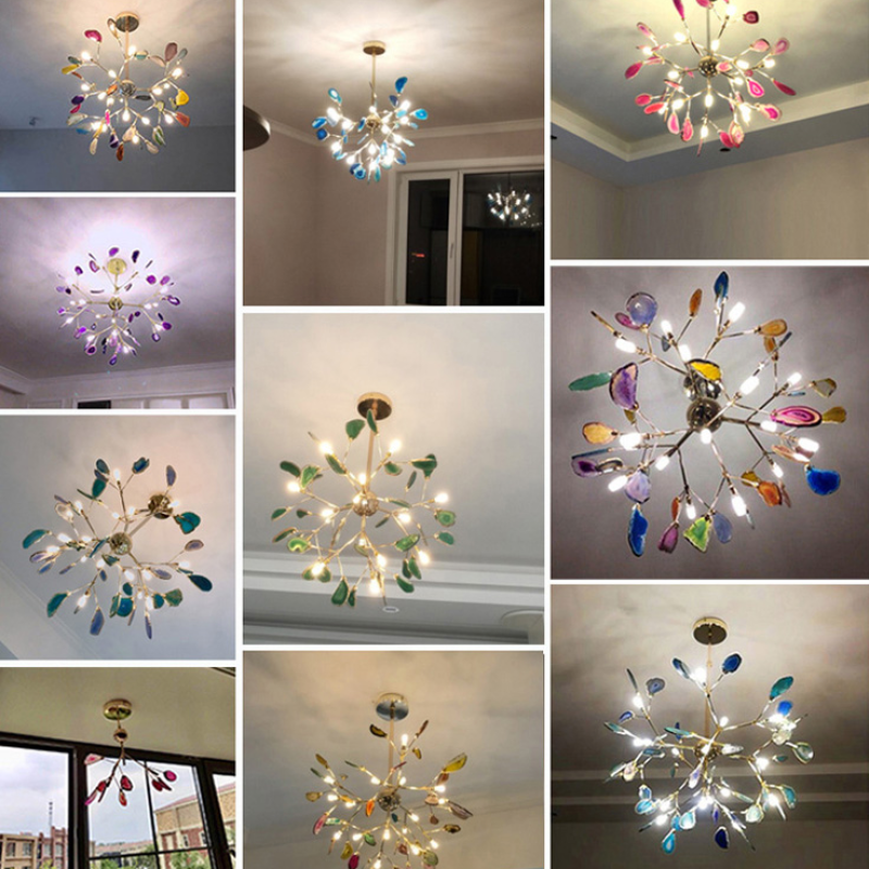 Javon Nordic Agaat Creatieve Kleurrijke Kroonluchter Slaapkamer/Woonkamer