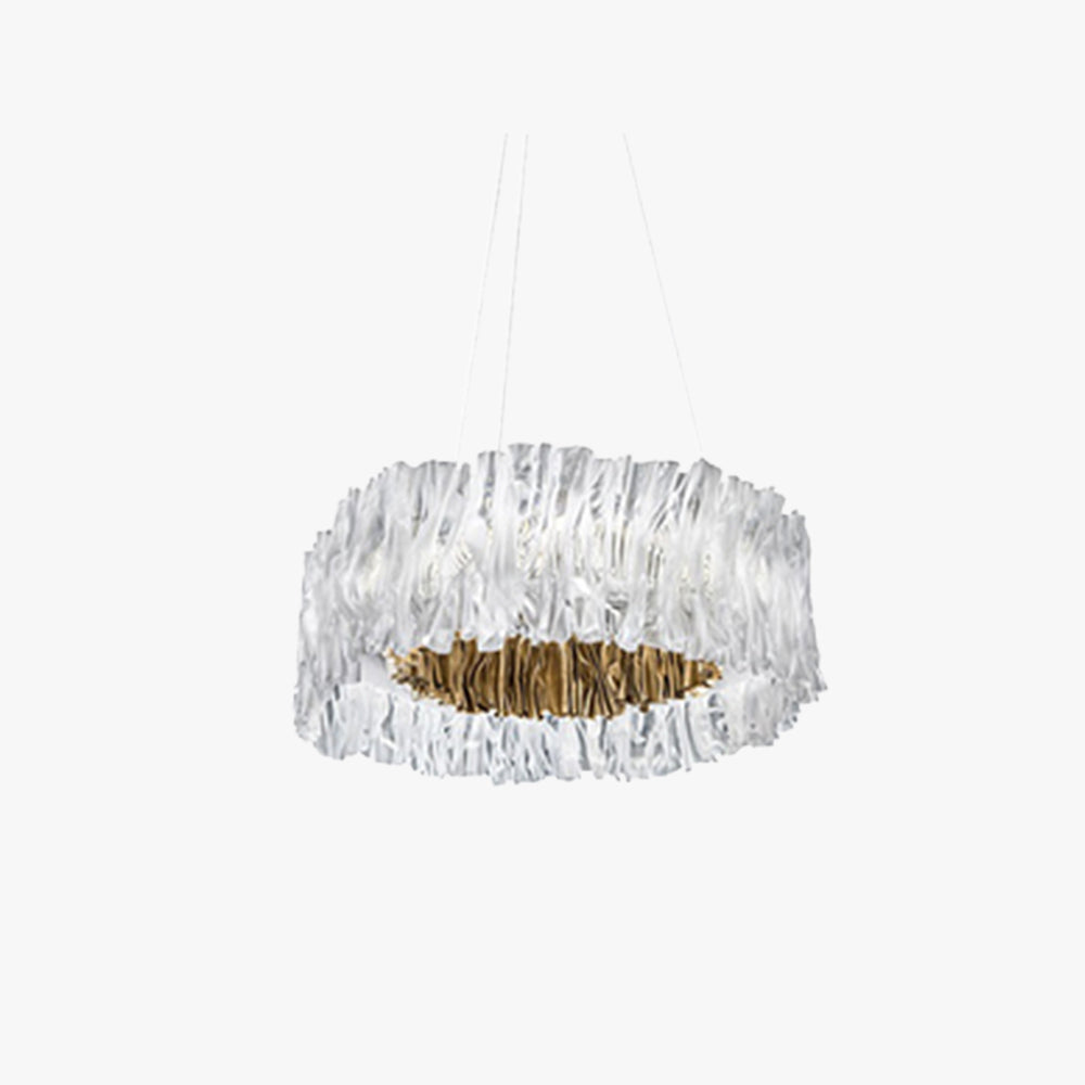 Kristy Moderne Cirkel Hanglamp Wit Goud Chroom Metaal Slaapkamer Woonkamer