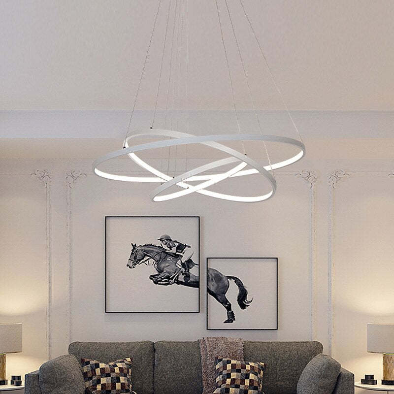 Alonza Design LED Hanglamp  Gouden Wit Zwart Metaal Glas Eetkamer