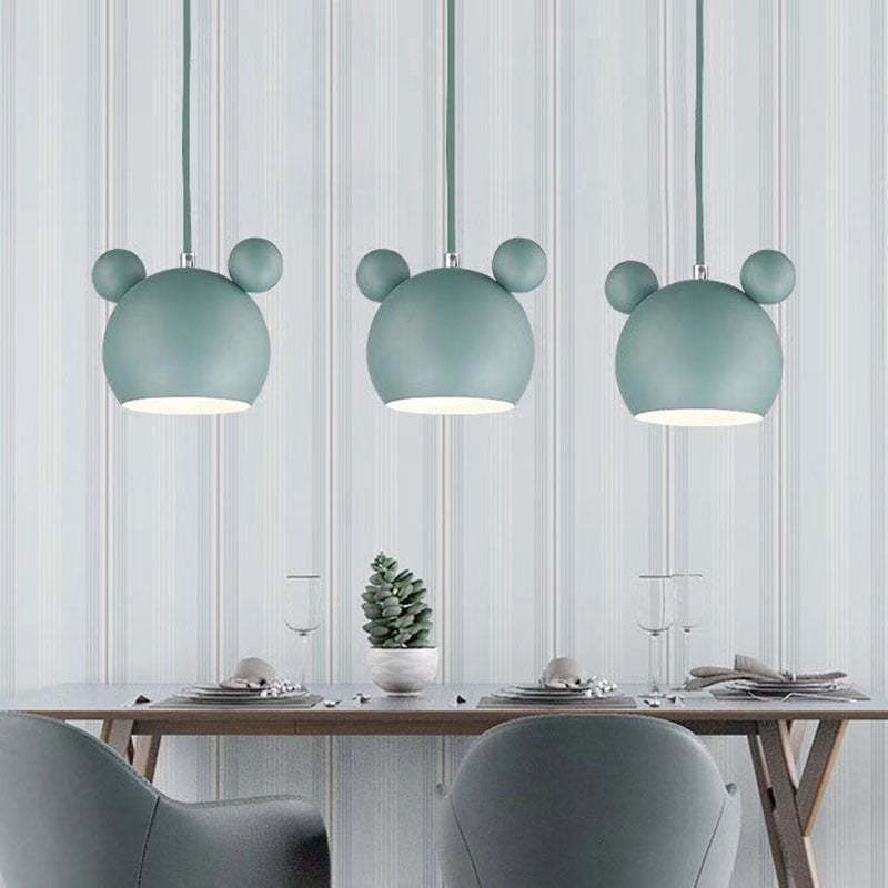 Morandi Ronde LED Hanglampen Wit Zwart Grijs Groen Metaal Kinderkamer