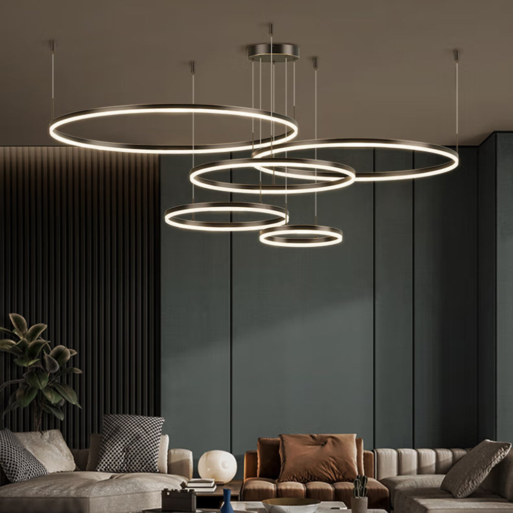 Alonza Moderne Grote  Hanglampen Wit Metaal Slaapkamer  Woonkamer Tir-Cirkel