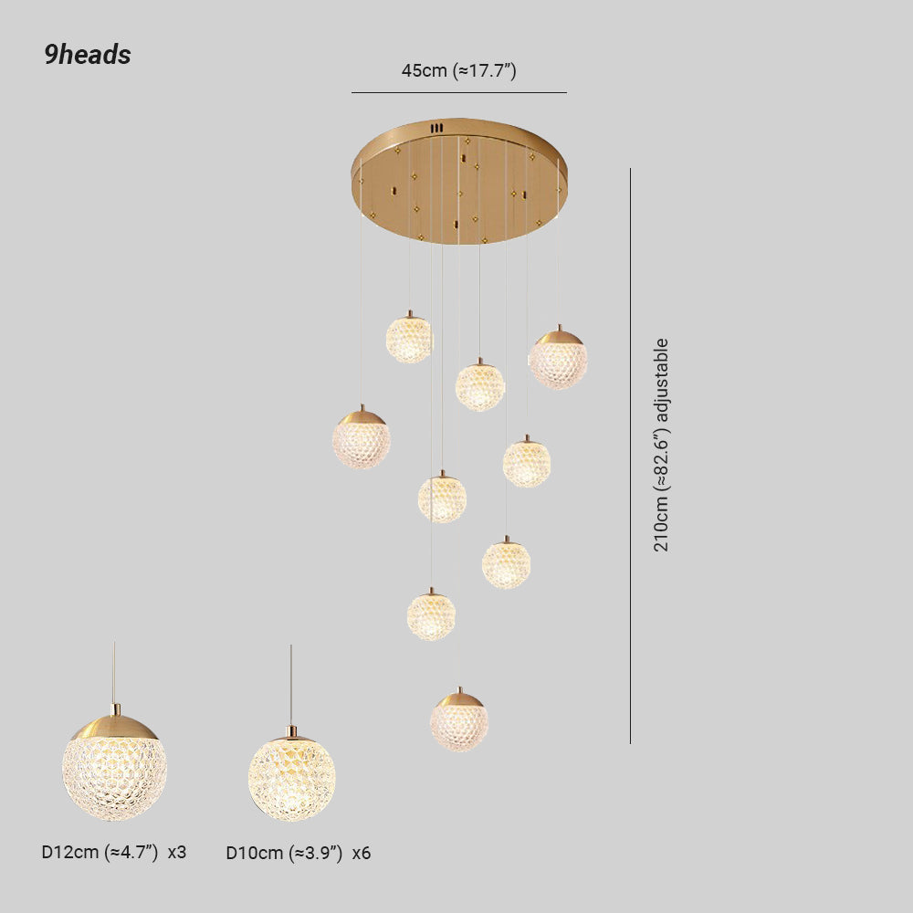 Jibril Moderne LED Kroonluchter Gouden Metaal Slaapkamer Woonkamer