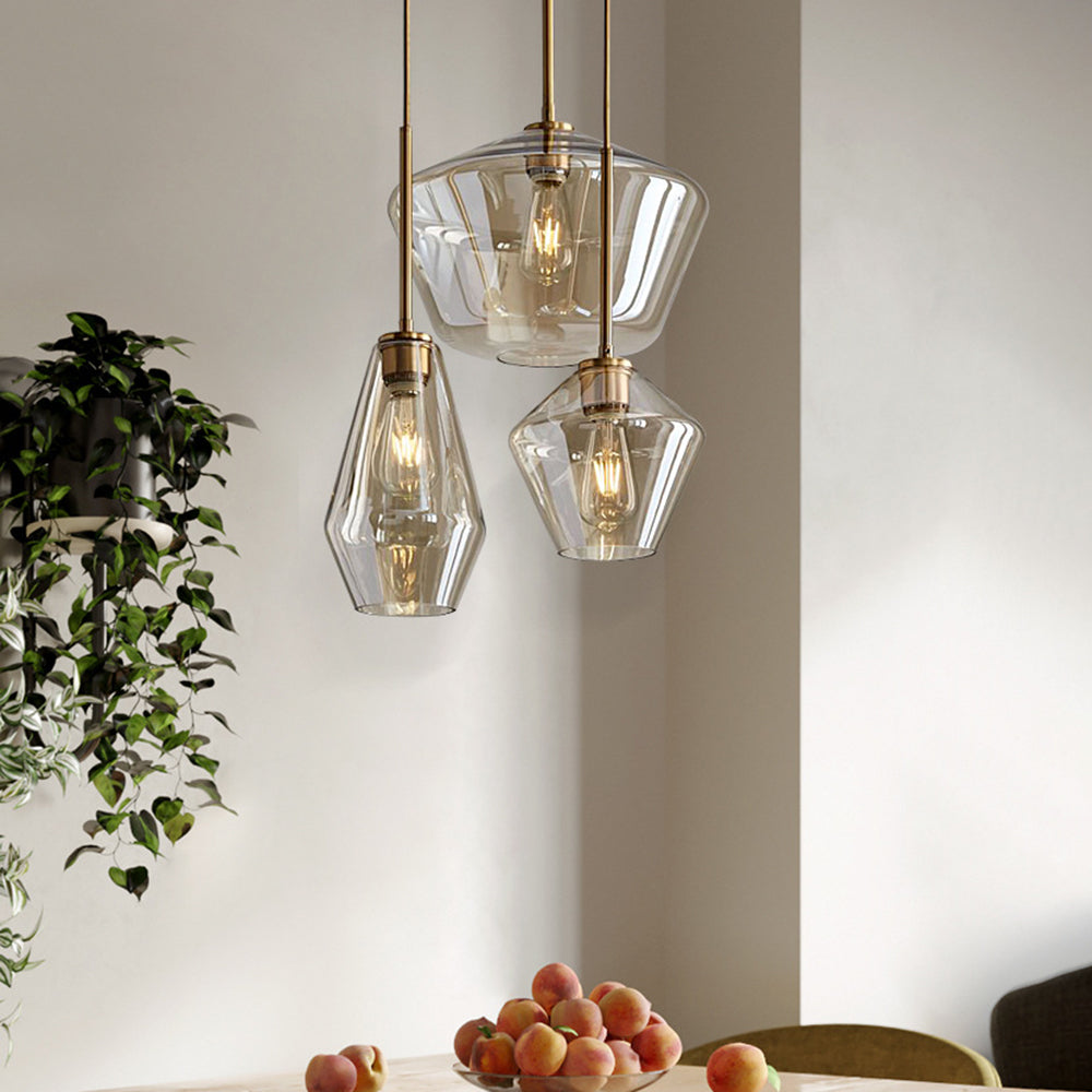 Hailie Kleine Retro LED Hanglampen Glas Metaal Woonkamer slaapkamer
