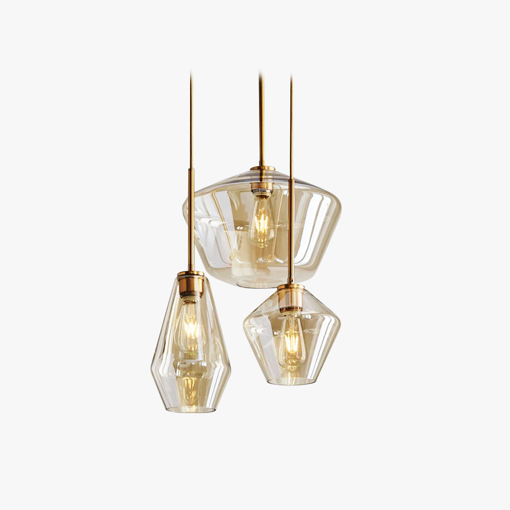Hailie Kleine Retro LED Hanglampen Glas Metaal Woonkamer slaapkamer