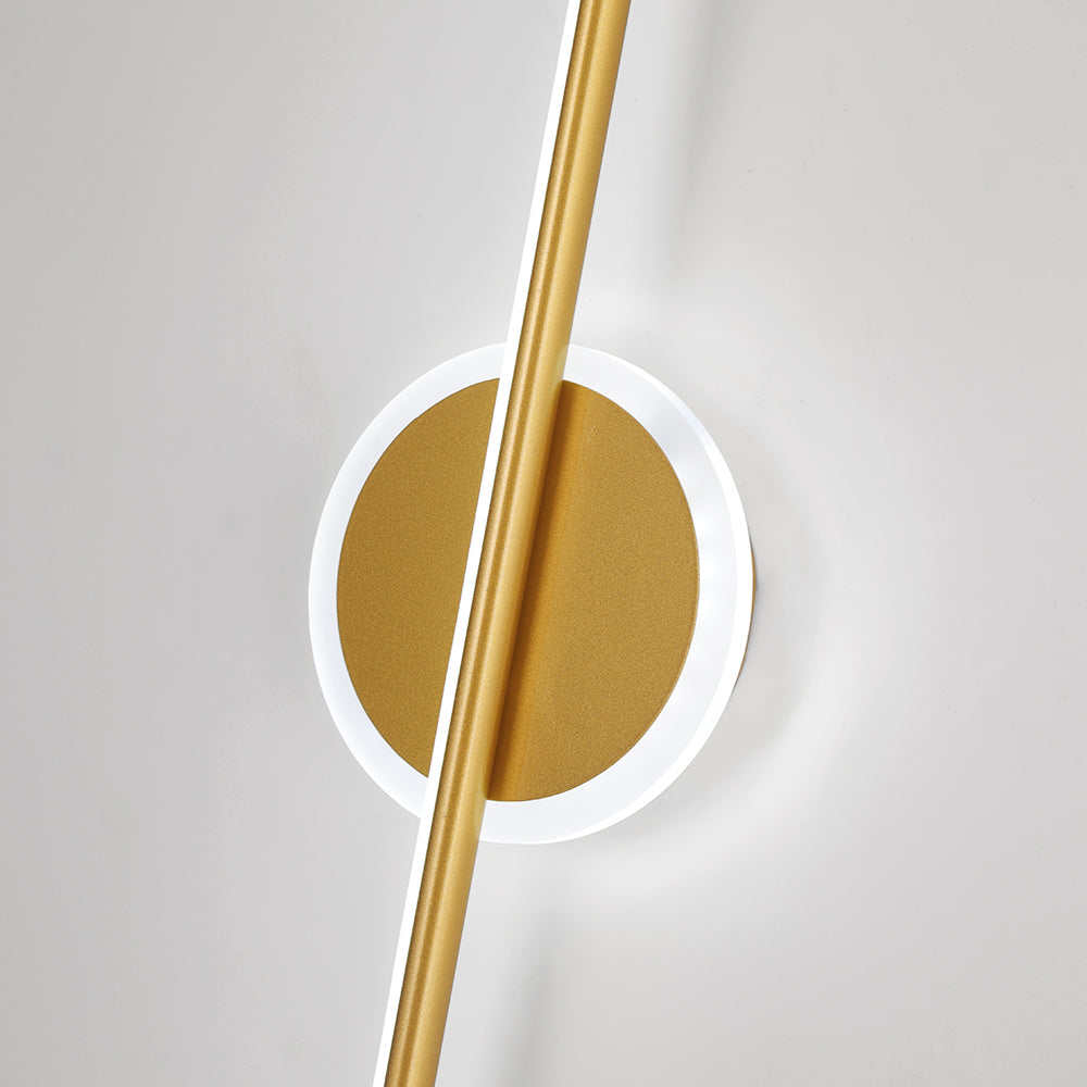 Leigh Moderne Rond/Vierkant LED Wandlamp Zwart/Goud Metaal/Silicone Woon/Slaap/Badkamer