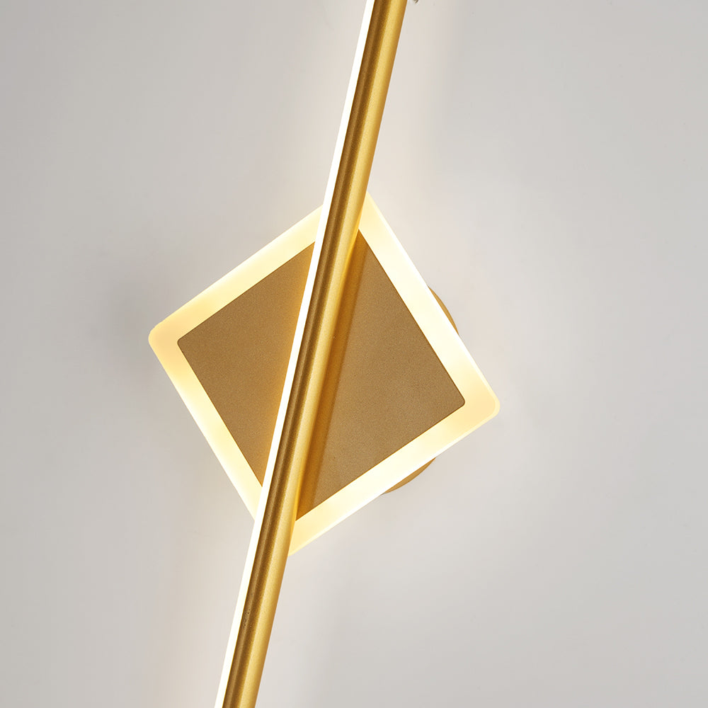 Leigh Moderne Rond/Vierkant LED Wandlamp Zwart/Goud Metaal/Silicone Woon/Slaap/Badkamer