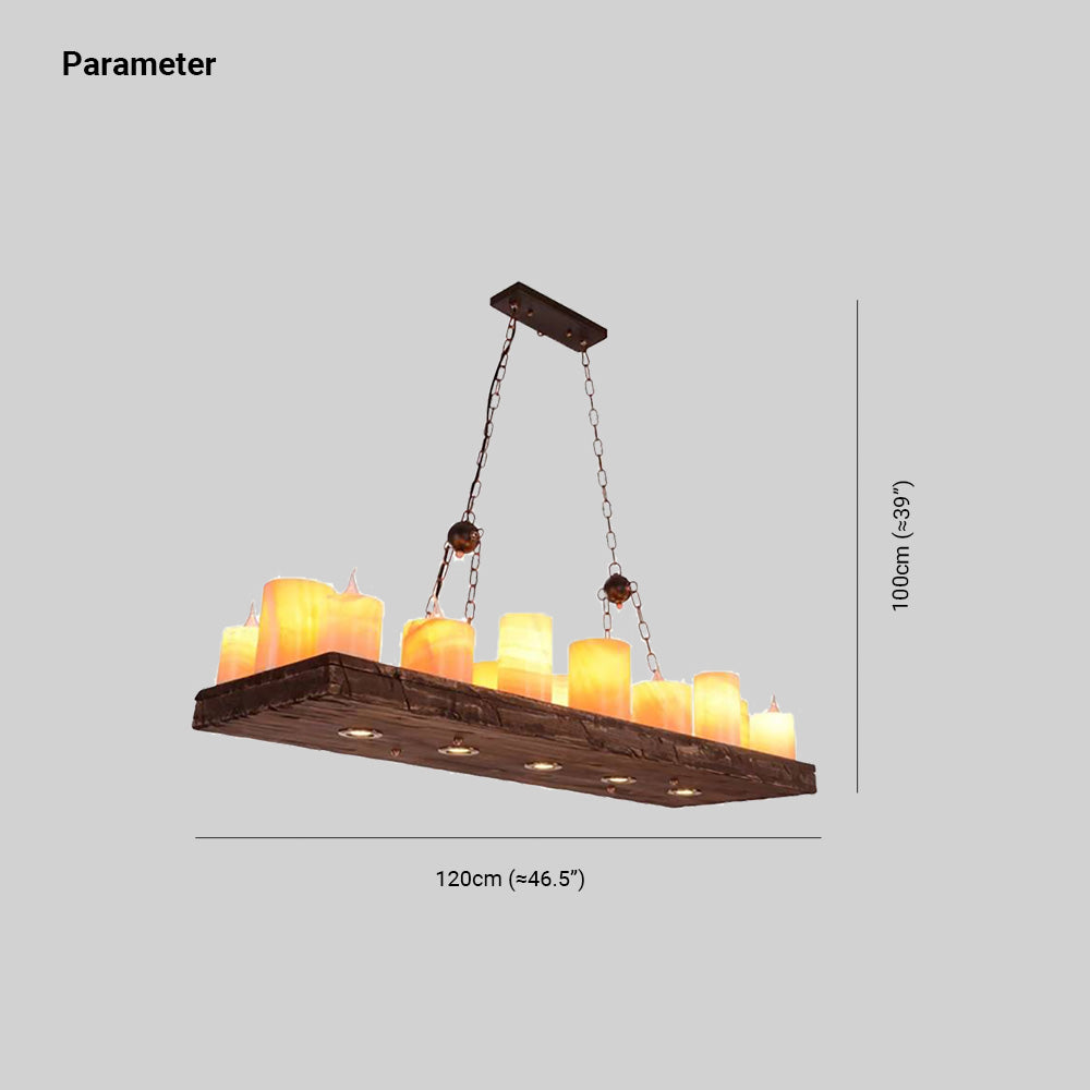 Brio Retro Hanglamp Boerderij Kroonluchter Metaal/Glas/Hout Slaapkamer/Woonkamer