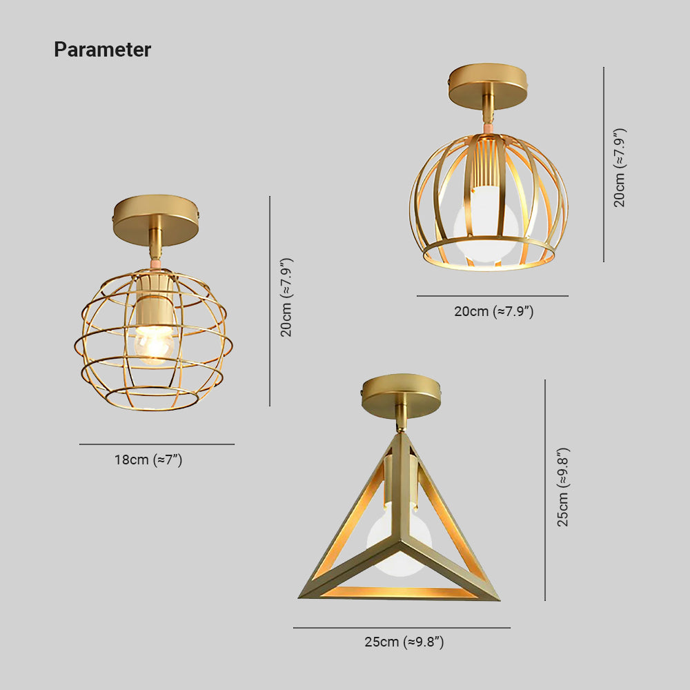 Herbert Moderne Design LED Plafondlamp Messing Woonkamer Keuken