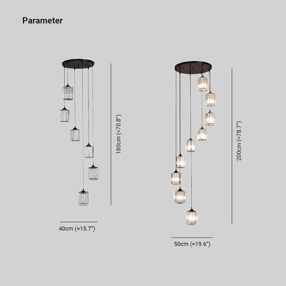 Kristy Moderne Design LED Kroonluchter Glas Metaal Woonkamer