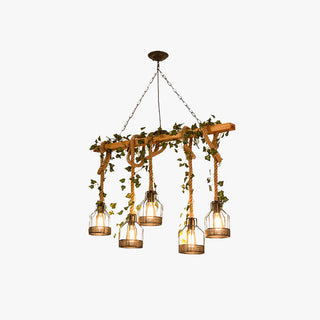 Alessio Caged Vintage Design Houten Balken Boerderij Hanglamp Eetkamer