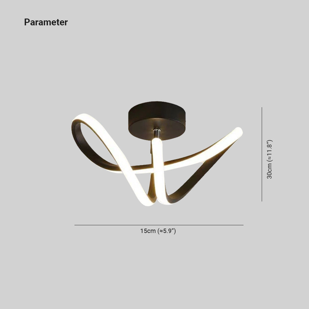 Lacey Moderne LED Plafondlamp Goud/Zwart Metaal Slaap/Woon/Badkamer