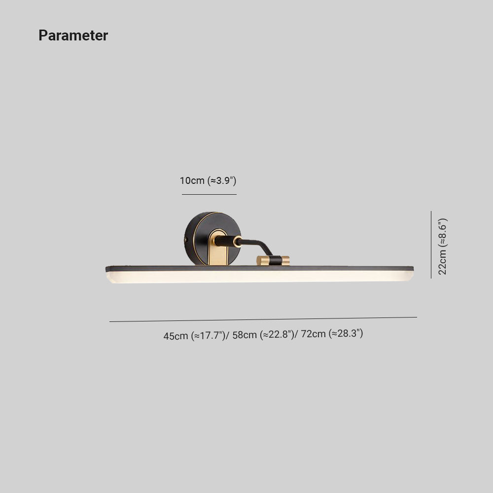 Leigh Moderne Lineair LED Wandlamp Metaal/Acryl Zwart/Messing Slaap/Woon/Badkamer