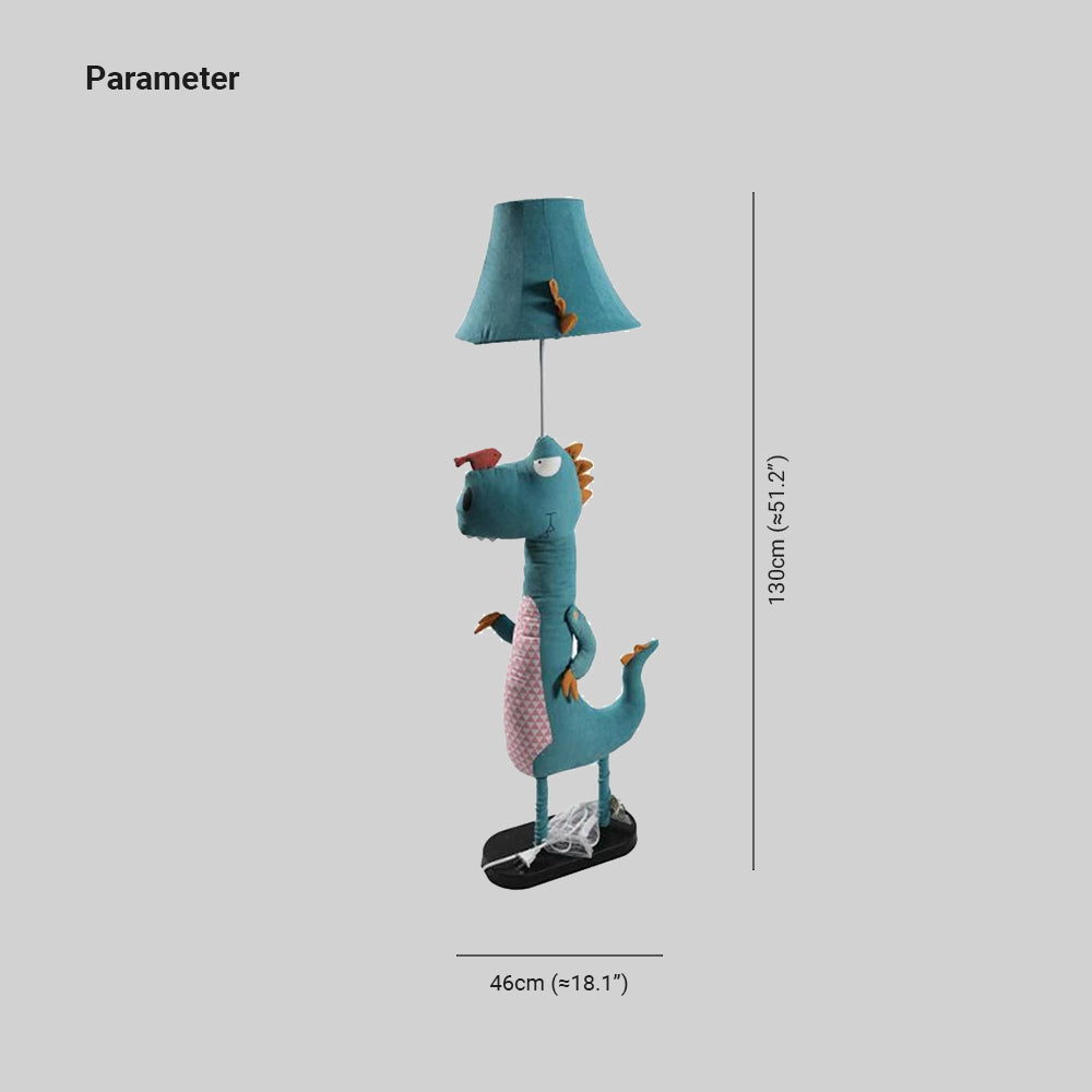 Minori Moderne Design LED Dinosaurus Vloerlamp Metaal/Stof Slaapkamer/Woonkamer