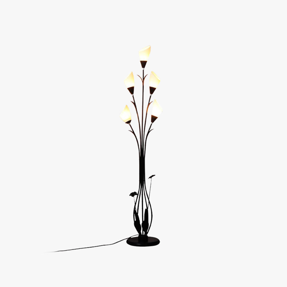 Carina Moderne Kleine LED Vloerlamp Zwart Metaal/Acryl Woonkamer