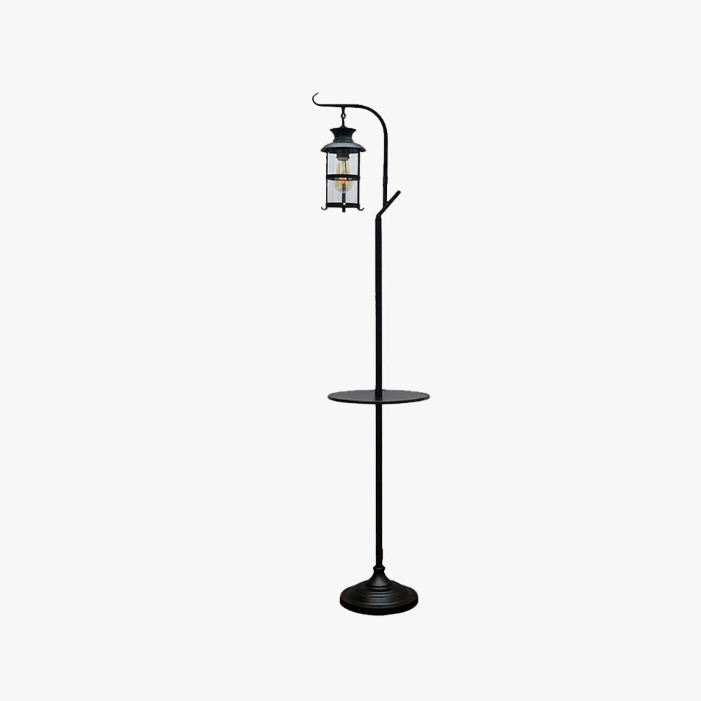 Valerio Retro LED Vloerlamp Zwart&Wit Slaap/Woonkamer Metaal&Glass