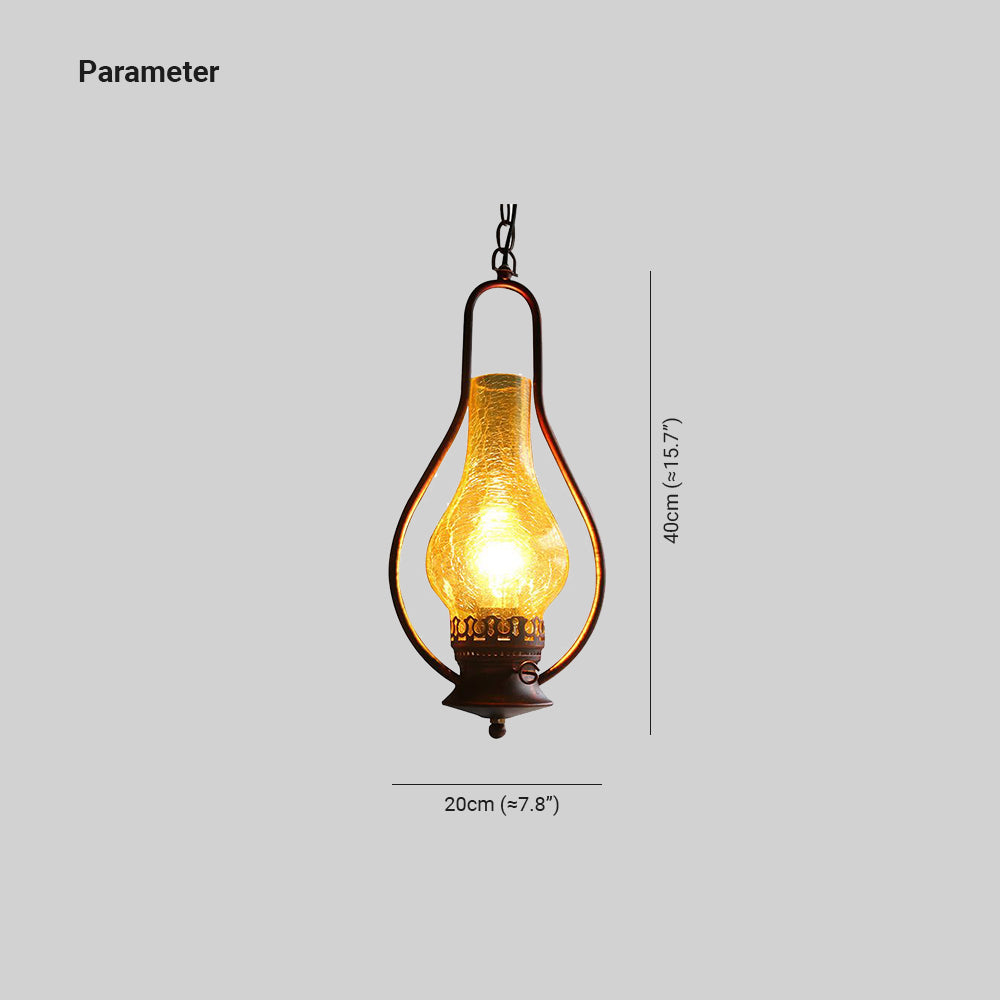Valerio Rustic Vintage Kerosene LED Pendant Light