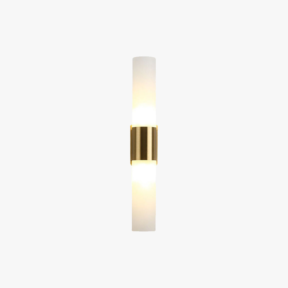 Leigh Moderne Cilinder LED Wandlamp Metaal/Glas Zwart/Goud Slaap/Woon/Badkamer