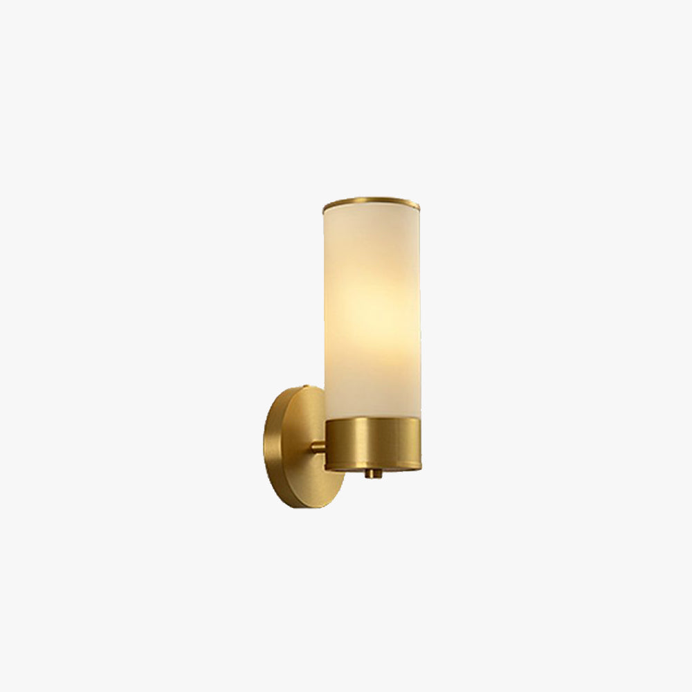Leigh Moderne Cilinder LED Wandlamp Metaal/Glas Koper Slaap/Woon/Badkamer