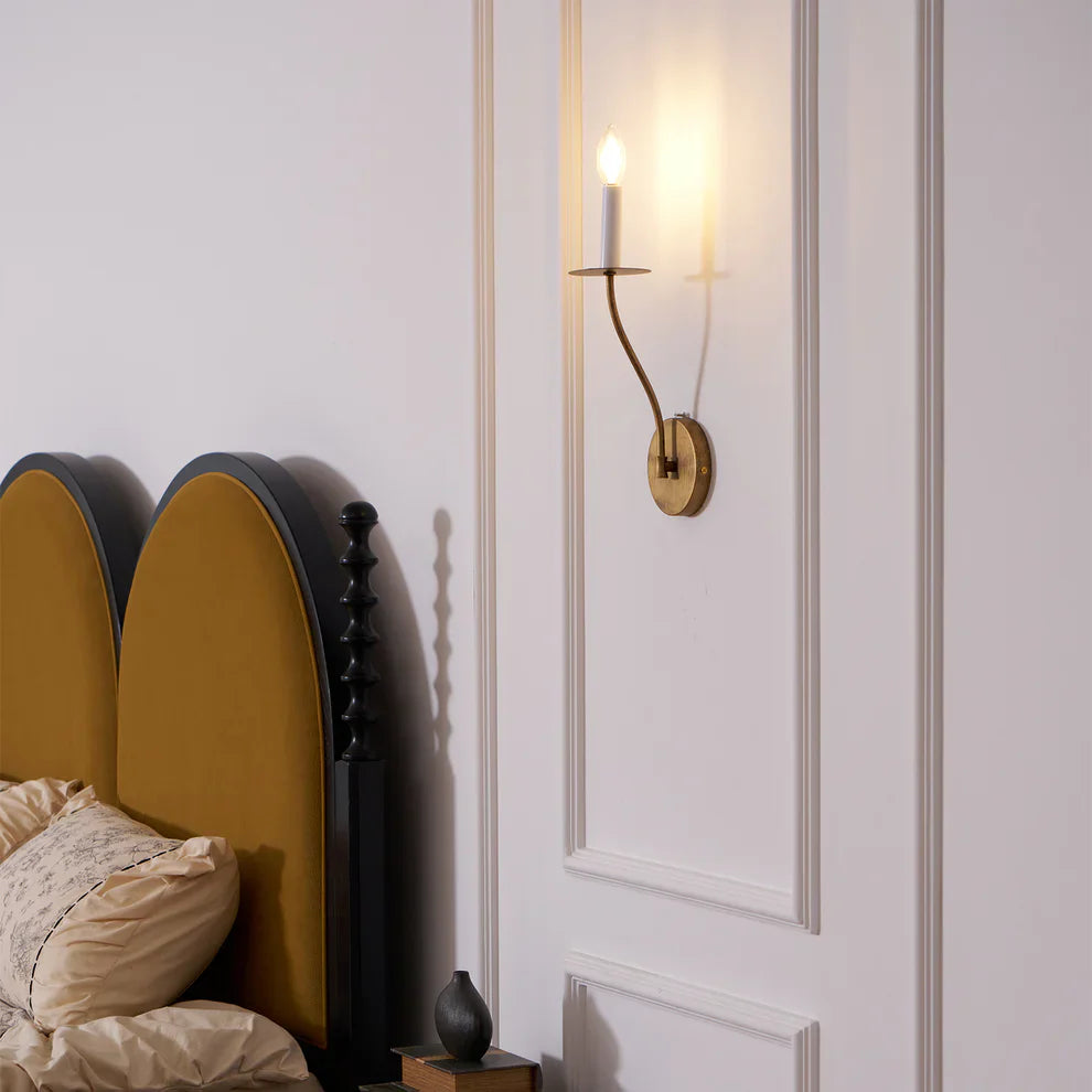 Valerio Vintage Kaars Metaal Wandlamp Armatuur Hal Slaapkamer Badkamer