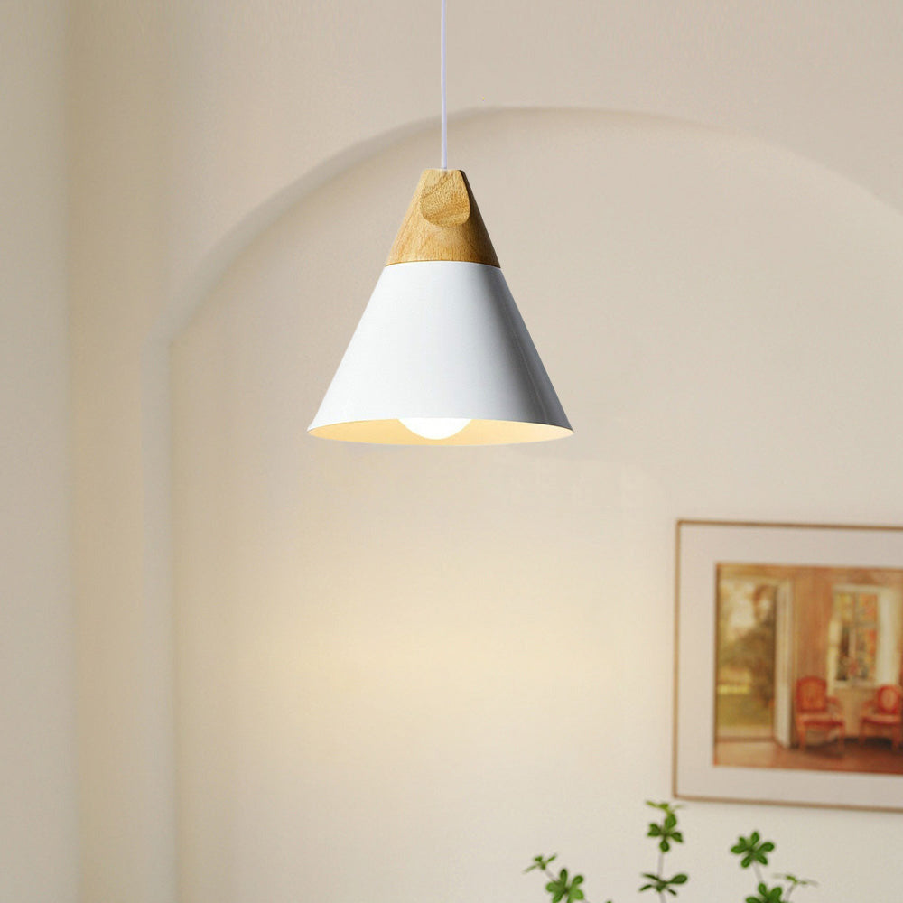Morandi Moderne LED Hanglampen Geel Grijs Groen Metaal Hout Woonkamer