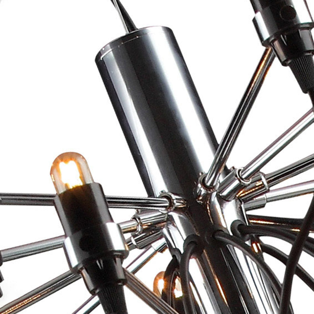 Marcello Retro Design Hanglamp Lineaire Metalen Zwart Eet/Woonkamer
