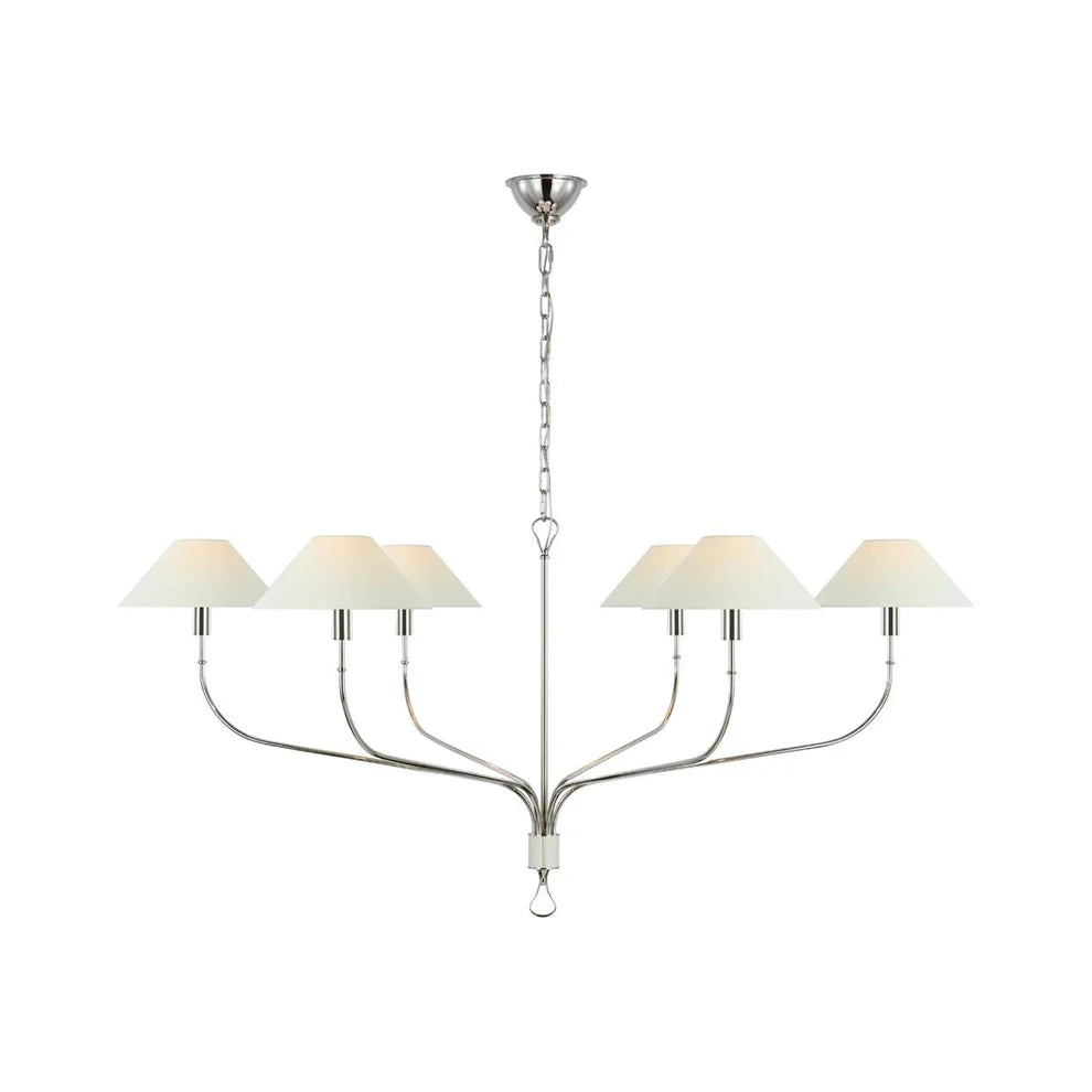 Valerio Vintage Luxe Messing Stof Kroonluchter Lampenkap Woonkamer Eetkamer