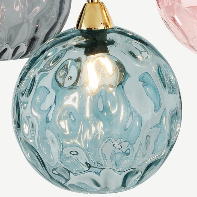 Hailie Modern Waterrimpeling Cluster 3 Hoofd Hanglampen Glas Woonkamer