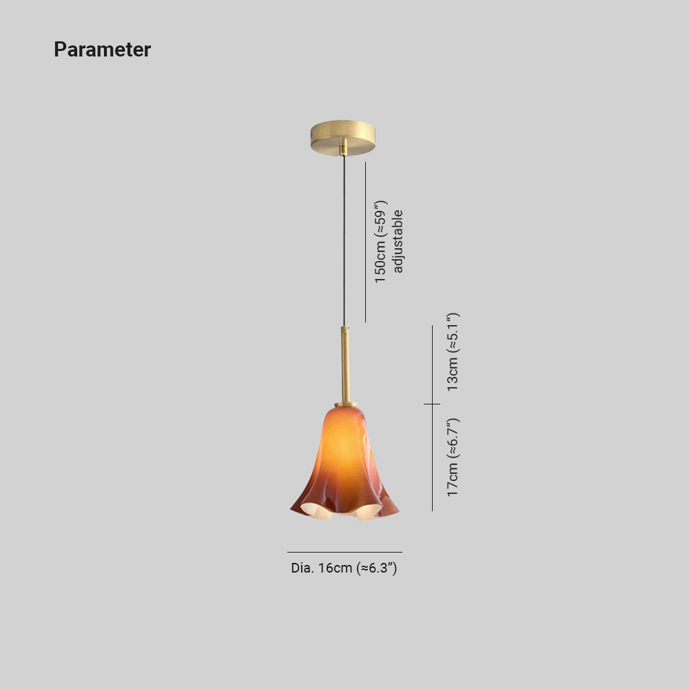 Lily Vintage Eenvoudig Hanglampen Metaal Glas Slaapkamer Woonkamer