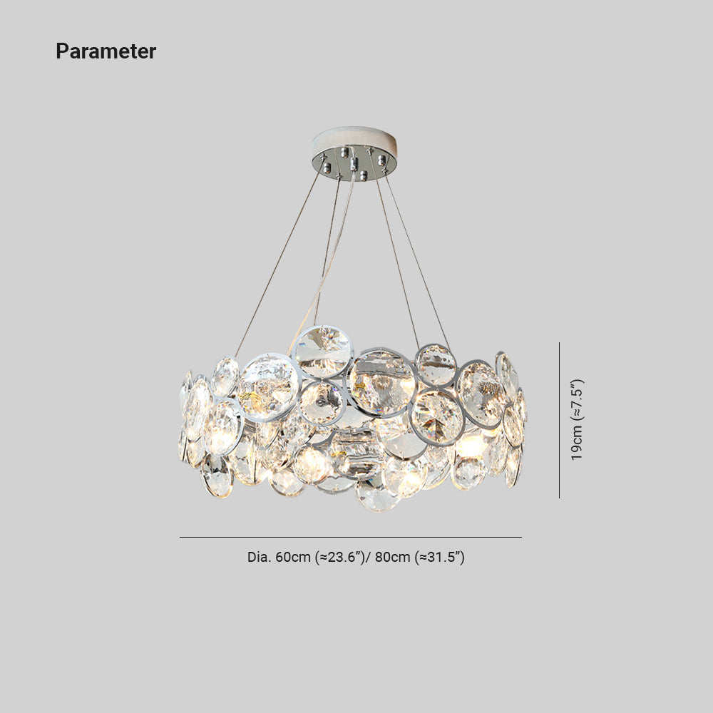 Marilyn Modern LED Ronde Kroonluchters Kristal Metaal Woonkamer