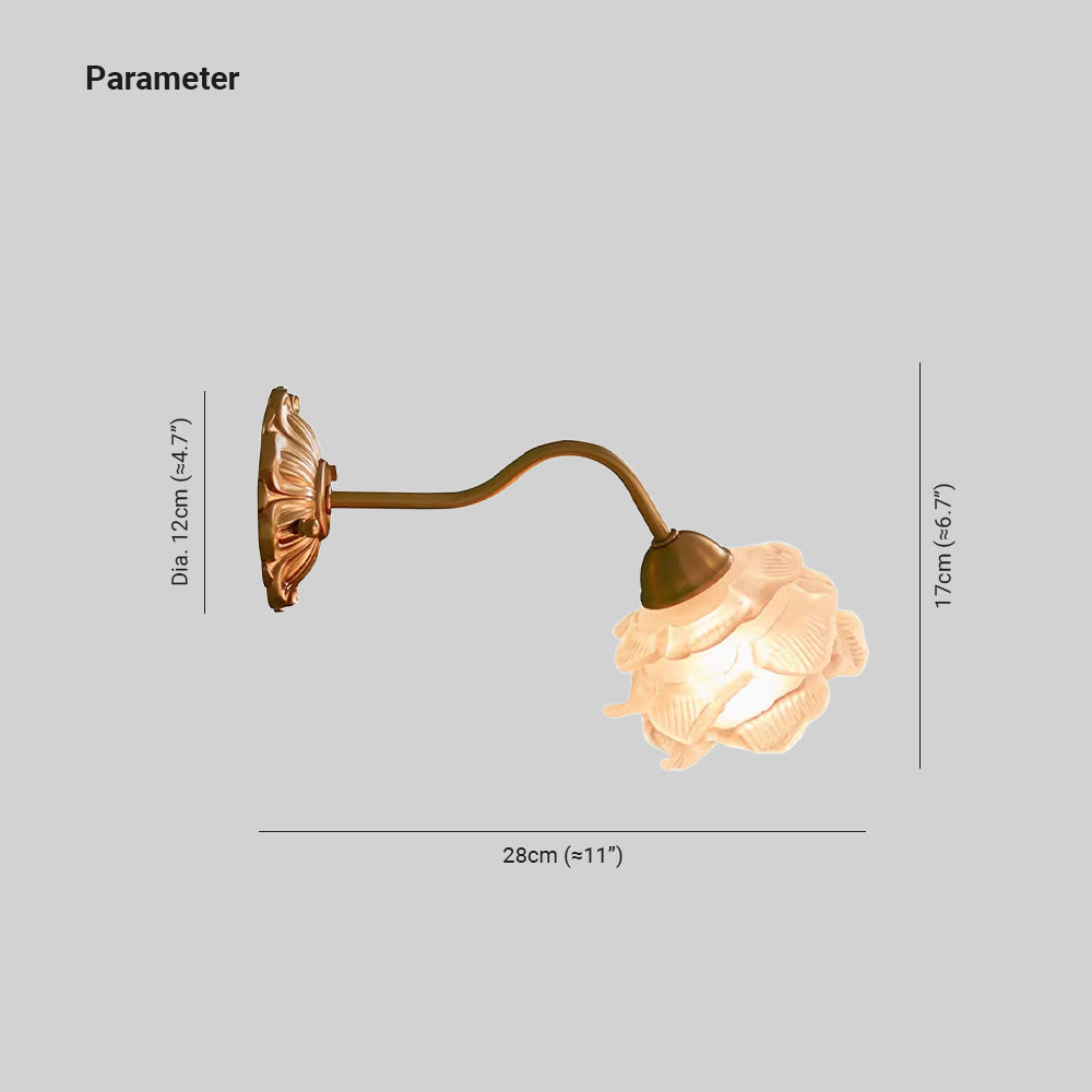 Lily Vintage Metaal Glas Wandlampen Woonkamer Slaapkamer