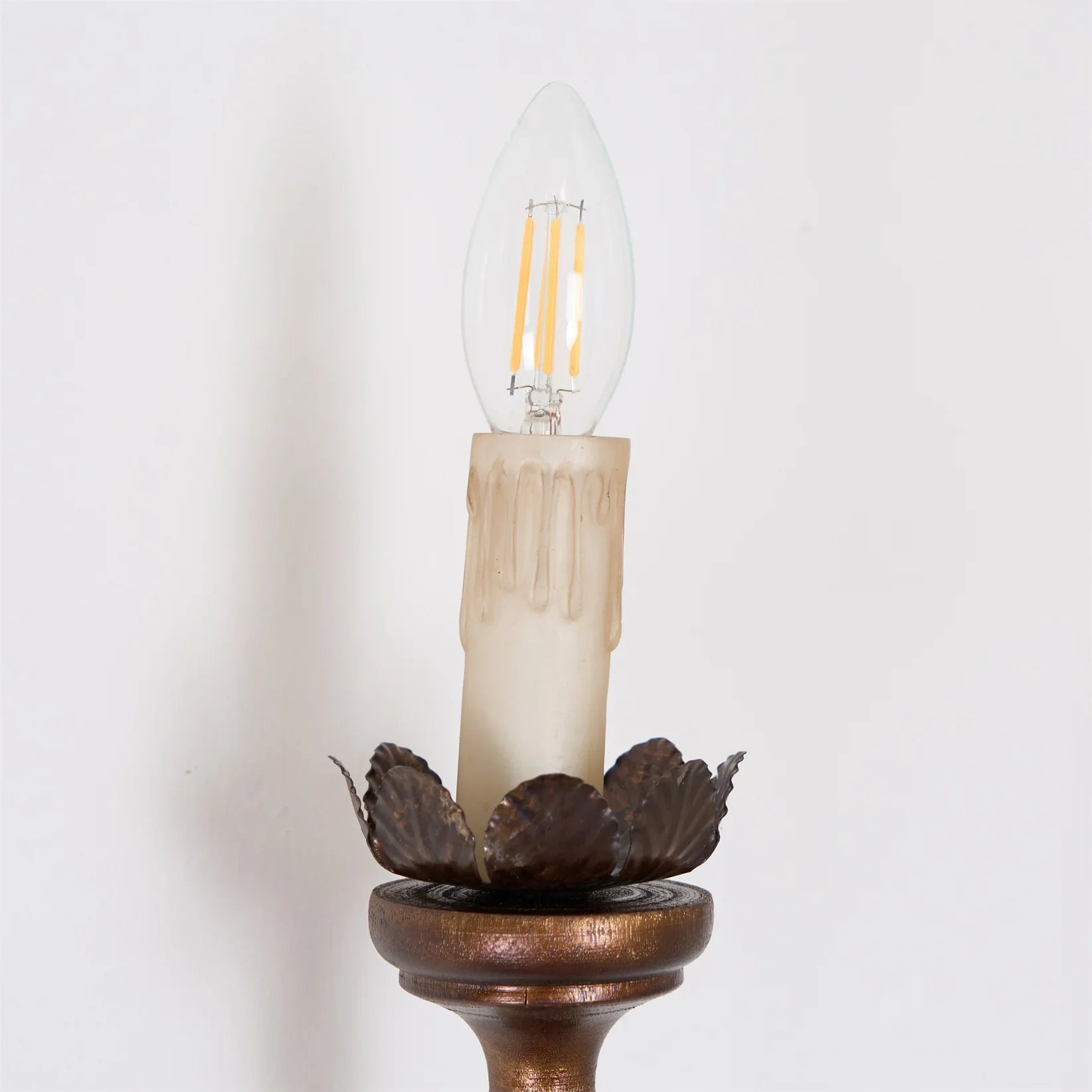 Valerio Vintage Goud Metaal Hout Wandlamp Eetkamer Slaapkamer