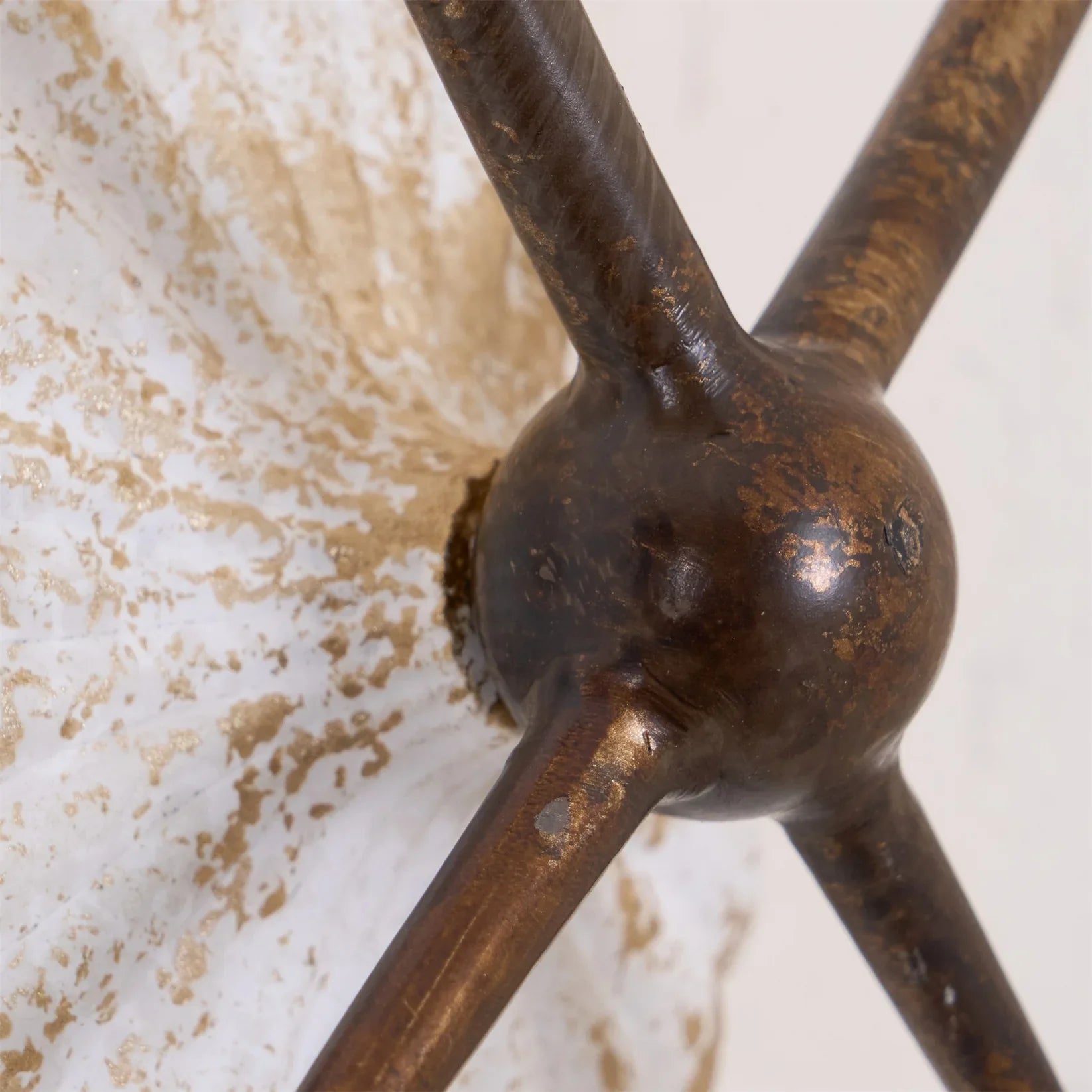 Valerio Vintage Goud Metaal Hout Wandlamp Eetkamer Slaapkamer