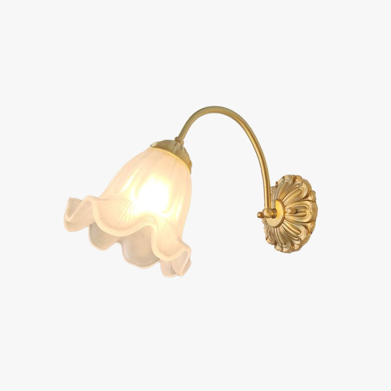 Carina Retro LED Wandlampen Wit Metaal Glas Slaapkamer Woonkamer