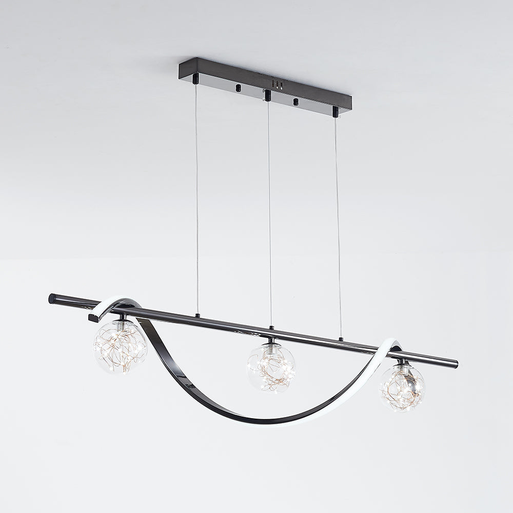 Louise Moderne LED Hanglampen Wit Zwart Goud Metaal Glas Slaapkamer
