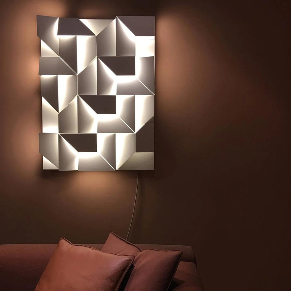 Eveline Design Rechthoekig LED Wandlamp Metaal Wit Slaap/Woon/Eetkamer
