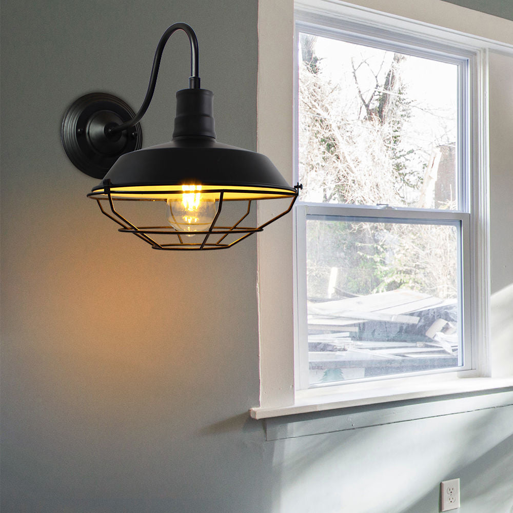 Valerio Wall Lamp Vintage/Antique, Metal, Black, Hallway