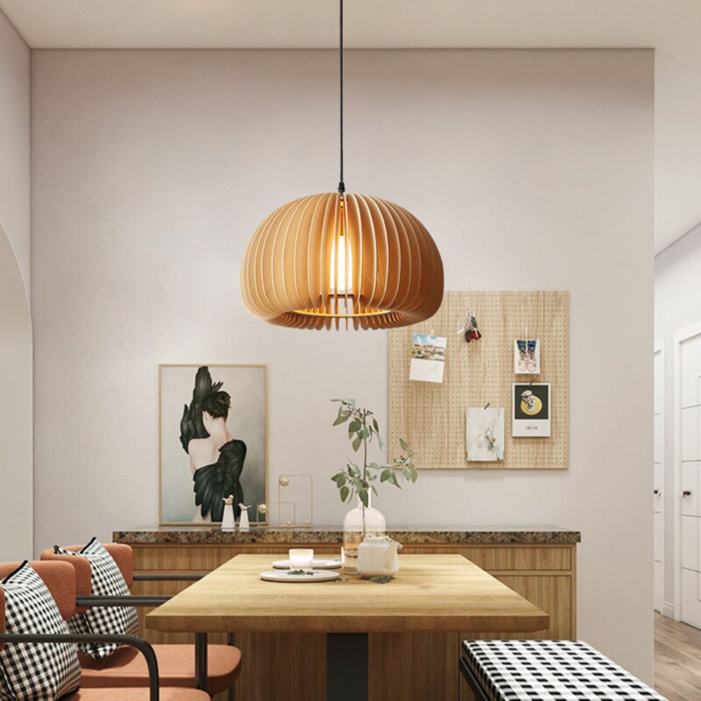 Ozawa Moderne Design Ronde  LED Hanglamp Hout Woonkamer Keuken