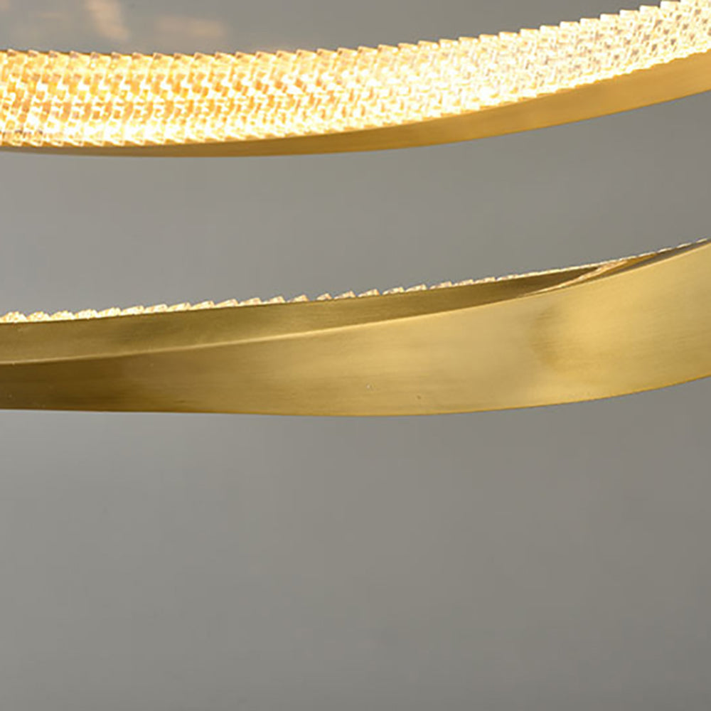 Alonza Minimalist  Ring Spiral Shape Metal Pendant Light,Gold