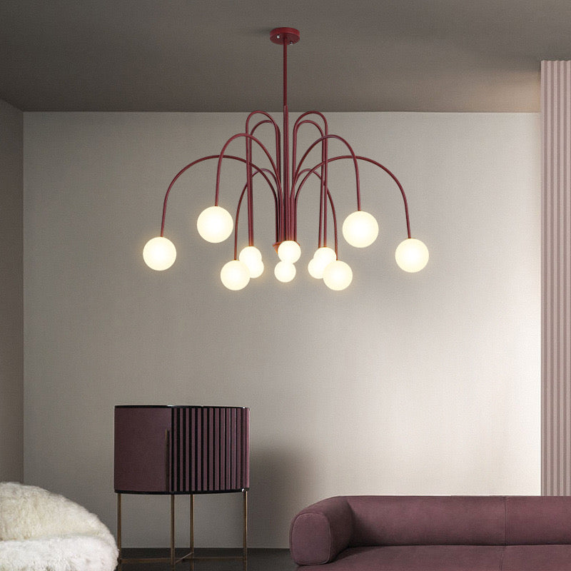 Elio Moderne Met Dubbele Laag Glas Wit/Zwarte Hanglamp, Woonk/Eetk/ Slaapkamer