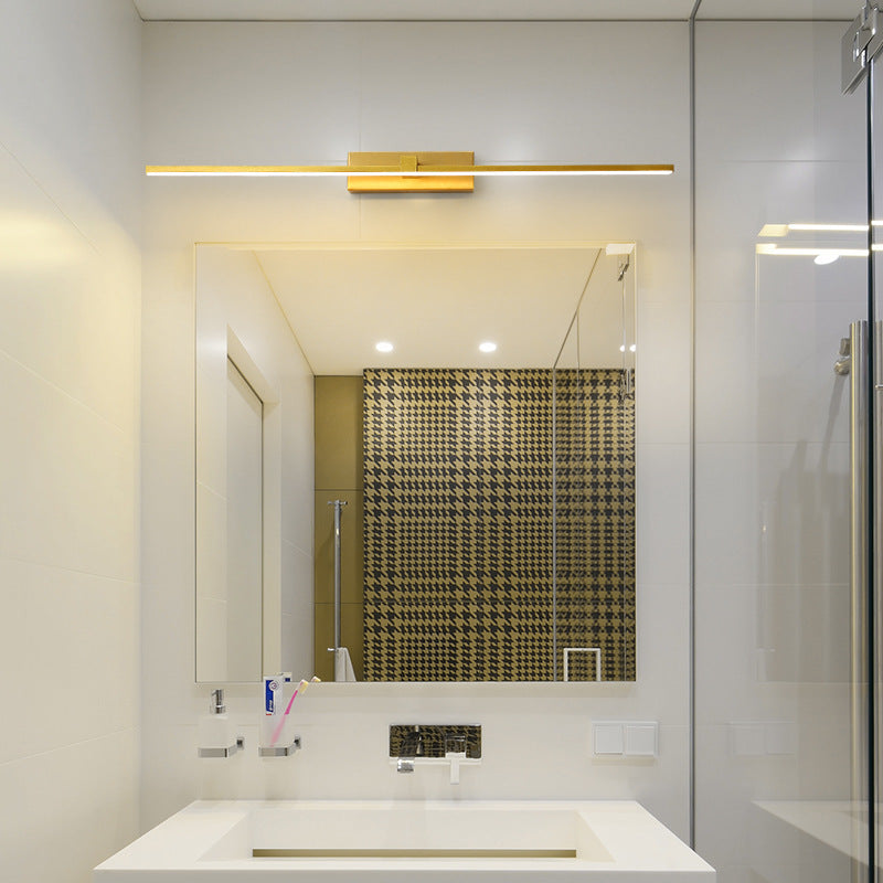 Leigh Moderne Linear Wandlamp Goud Metaal Badkamer Slaapkamer