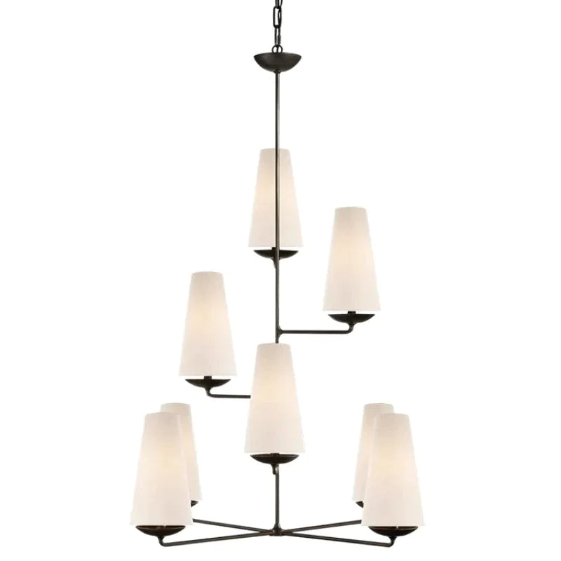 Hugo Design LED Kroonluchter Wit Zwart Metaal Slaap/Woon/Keuken