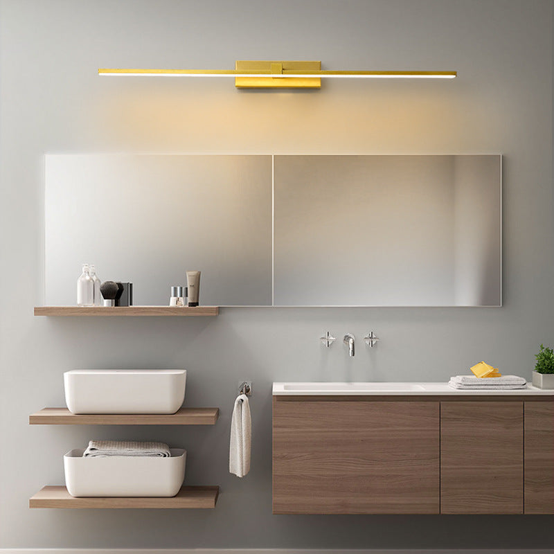 Leigh Moderne Linear Wandlamp Goud Metaal Badkamer Slaapkamer