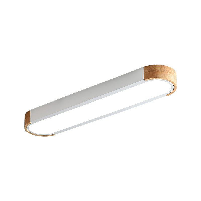 Morandi Design LED Plafondlampen Aangenaam Wit/Grijs/Groen Hout/Acryl Eetkamer