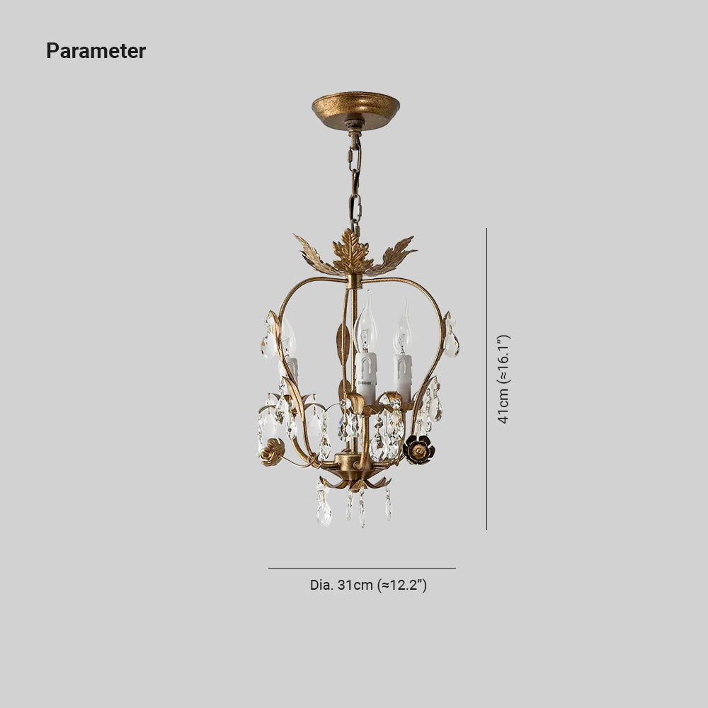Valerio Vintage Goud Kristal Metaal Hanglampen Eetkamer Slaapkamer