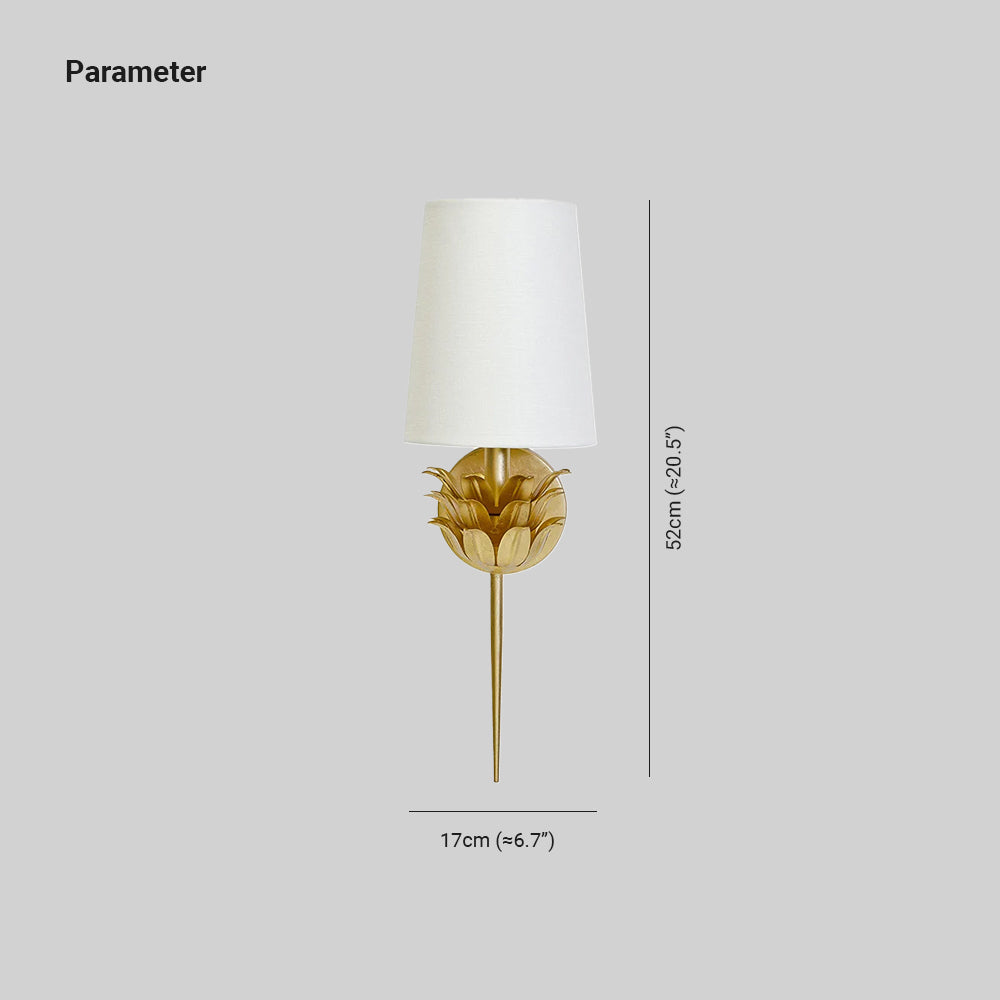 Alessio Minimalisme Metaal Stof Messing Zilver Wandlamp Eetkamer Slaapkamer