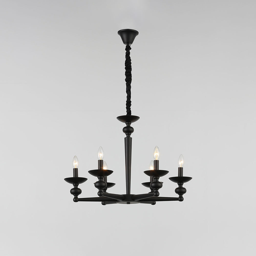 Valerio Retro Kaars Wandlamp/Zwarte Hanglamp Voor Woonk/ Eetkamer