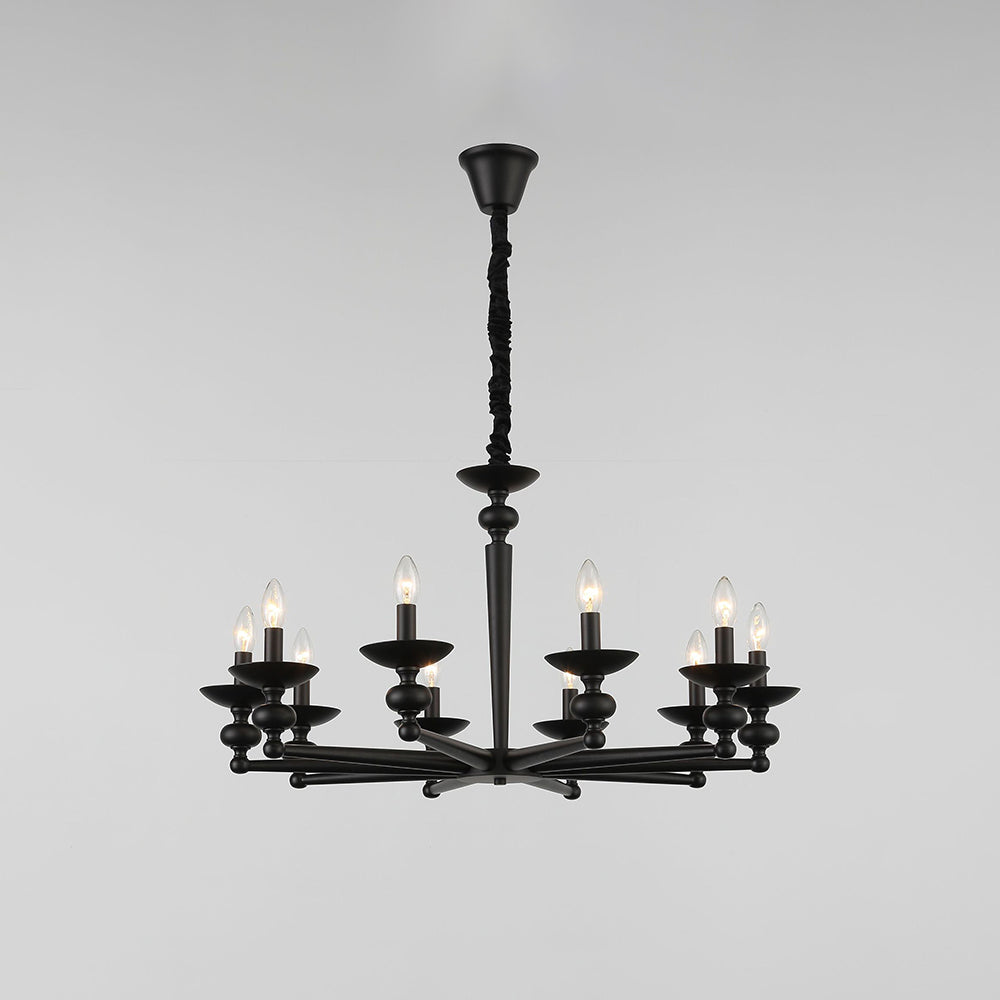 Valerio Retro Kaars Wandlamp/Zwarte Hanglamp Voor Woonk/ Eetkamer