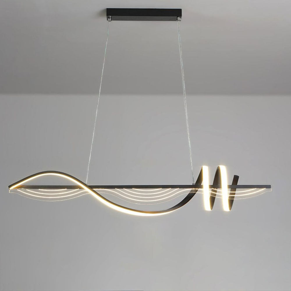 Louise Moderne Geometrische Stijl Lineaire Metalen Hanglampen Wit/Zwart