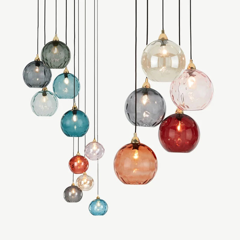 Hailie Modern Waterrimpeling Cluster 3 Hoofd Hanglampen Glas Woonkamer
