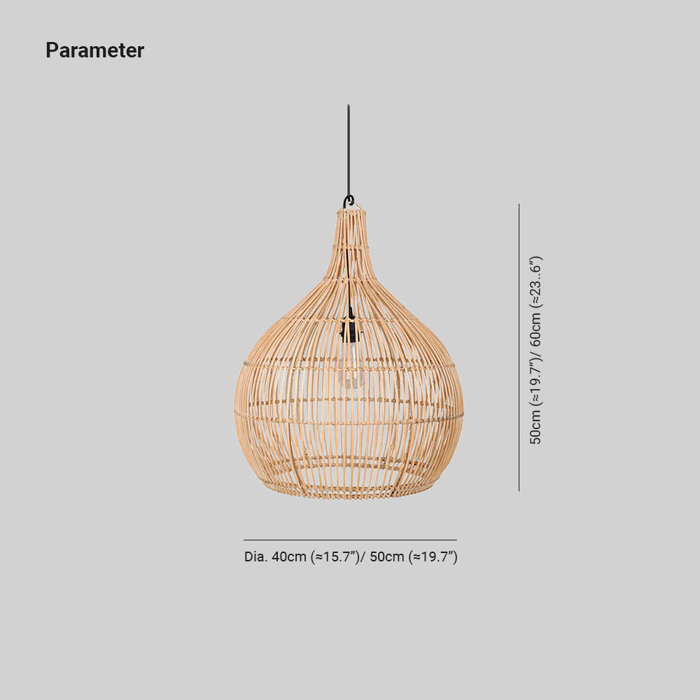 Muto Japans Creatief Hanglamp Rotan Woonkamer Slaapkamer